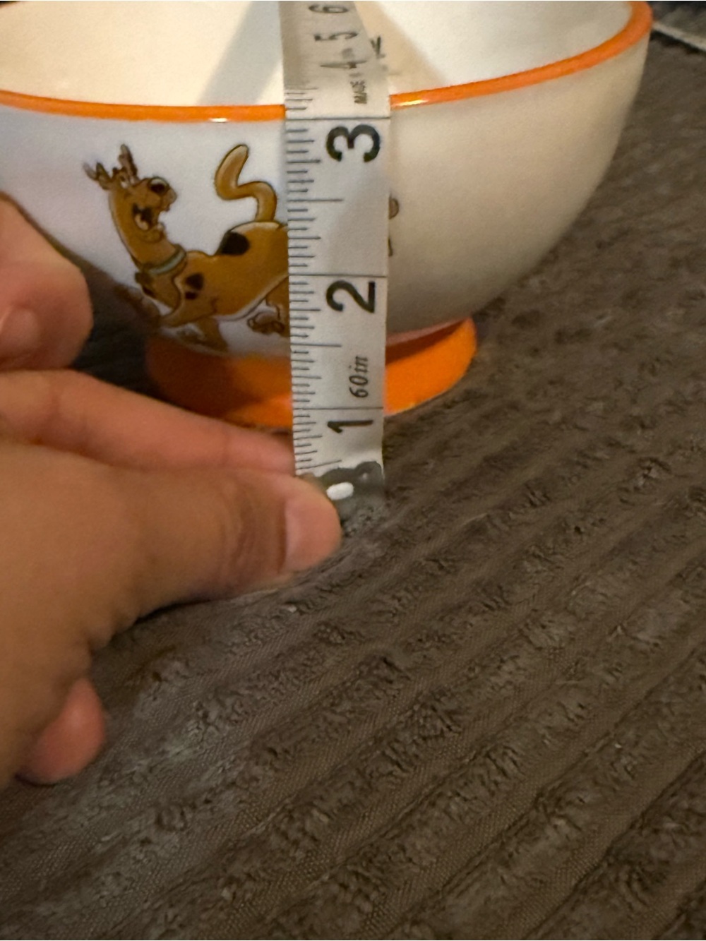 Rae Dunn x Scooby-Doo Orange Rim Ceramic Bowl SCOOBY SNACKS NWT - Picture 6 of 8